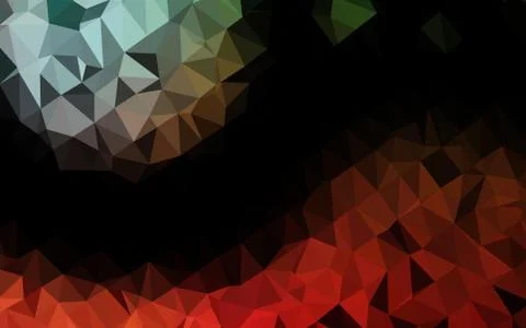 Light Green, Red vector polygon abstract layout. イラスト素材
