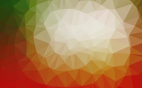 Light Green, Red vector polygon abstract background. Stock Illustration
