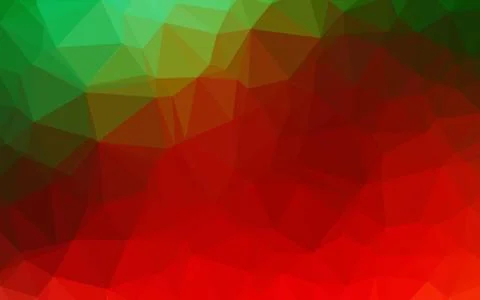 Light Green, Red vector polygonal pattern. Stock Illustration
