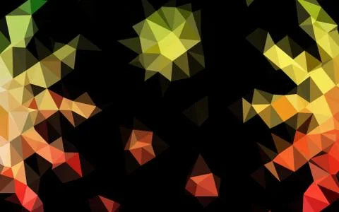 Light Green, Red vector polygonal background. Stock Illustration