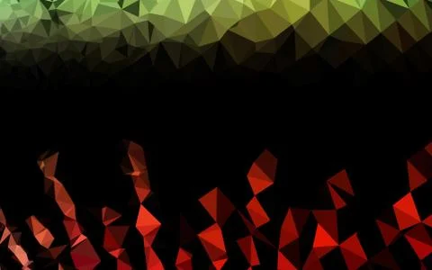 Light Green, Red vector shining triangular pattern. イラスト素材