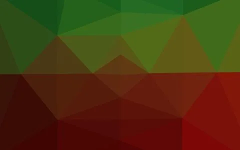 Light Green, Red vector shining triangular template. Illustrazione stock