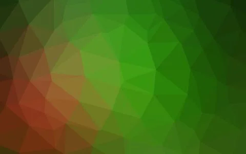 Light Green, Red vector shining triangular pattern. Stock Illustration