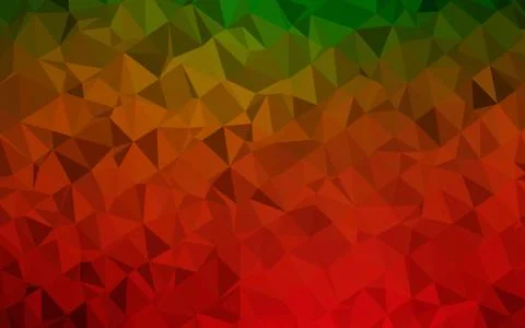 Light Green, Red vector shining triangular background. Stockillustratie