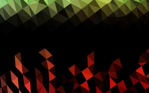 Light Green, Red vector shining triangular background. Stockillustratie