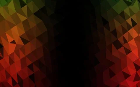 Light Green, Red vector shining triangular background. Stock Illustration