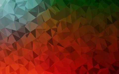 Light Green, Red vector shining triangular template. 스톡 일러스트