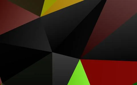 Light Green, Red vector shining triangular template. Illustrazione stock