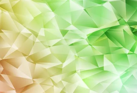 Light Green, Red vector shining triangular background. Ilustração Stock