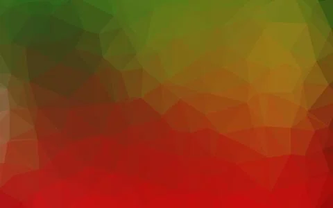 Light Green, Red vector shining triangular pattern. 스톡 일러스트