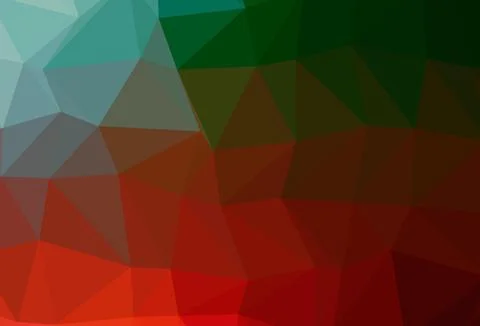 Light Green, Red vector shining triangular template. Stock Illustration