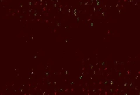 Light green, red vector template with man, woman symbols. 스톡 일러스트