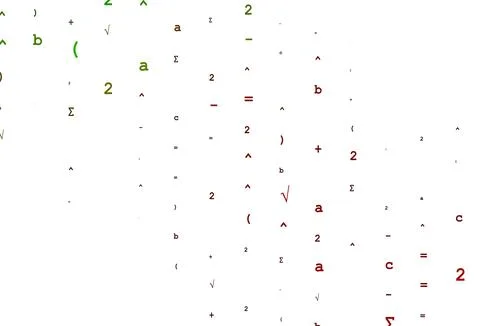 Light Green, Red vector template with math simbols. Stockillustratie