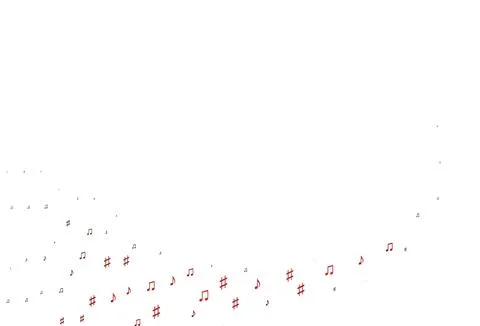 Light Green, Red vector texture with musical notes. Illustrazione stock