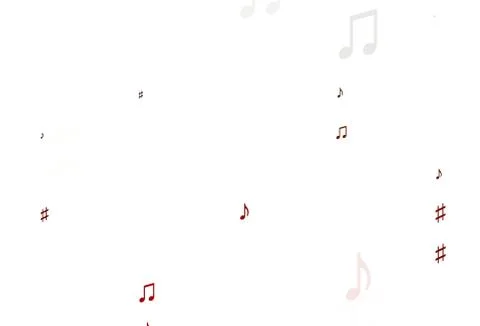 Light Green, Red vector texture with musical notes. Stock Illustration