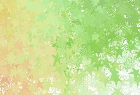 Light Green, Red vector texture with beautiful stars. Stock Illustration