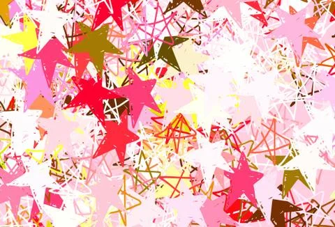 Light Green, Red vector texture with beautiful stars. Illustrazione stock
