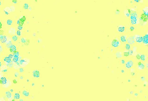 Light Green, Red vector texture with abstract forms. Stock Illustration