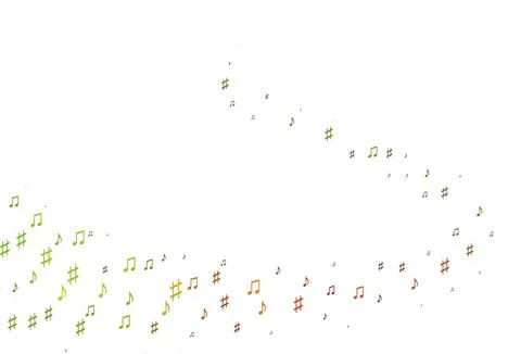 Light Green, Red vector texture with musical notes. イラスト素材