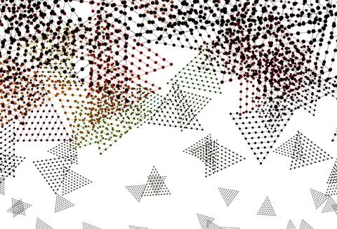 Light Green, Red vector texture with triangular style with circles. Stockillustratie