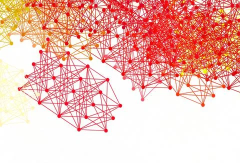 Light Green, Red vector texture with artificial intelligence concept. Stock Illustration