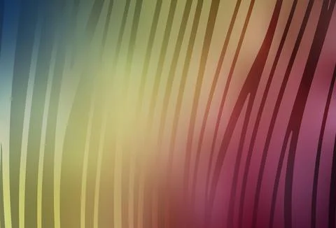 Light Green, Red vector texture with bent lines. Stock Illustration