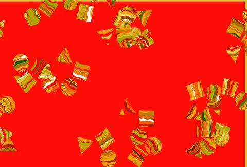 Light Green, Red vector texture in poly style with circles, cubes. Stock Illustration