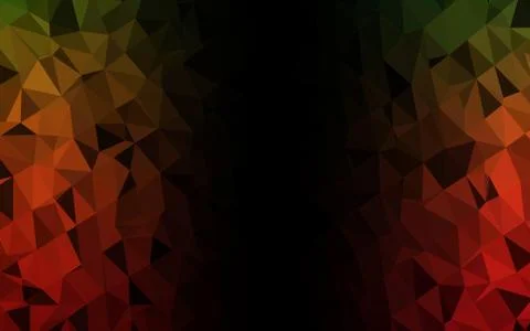 Light Green, Red vector triangle mosaic cover. Stock Illustration