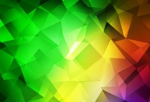 Light Green, Red vector triangle mosaic background. Stock Illustration