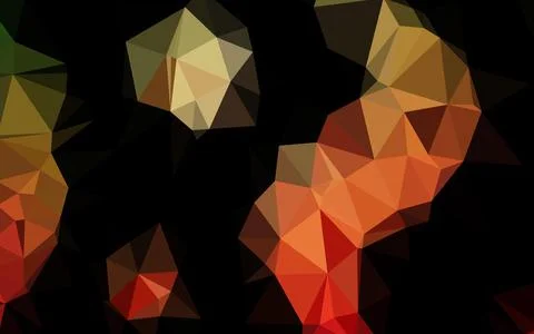 Light Green, Red vector triangle mosaic template. 스톡 일러스트