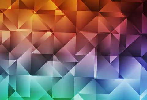 Light Green, Red vector triangle mosaic background. 스톡 일러스트