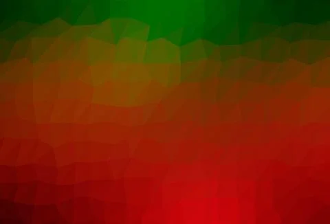 Light Green, Red vector triangle mosaic cover. Stock Illustration