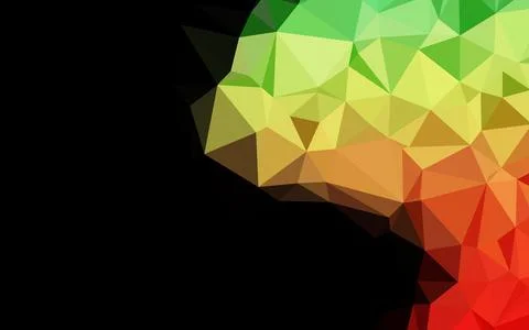 Light Green, Red vector triangle mosaic template. 스톡 일러스트