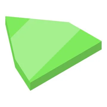 Light green rhombus diamond shaped precious stone illustation Stock Illustration