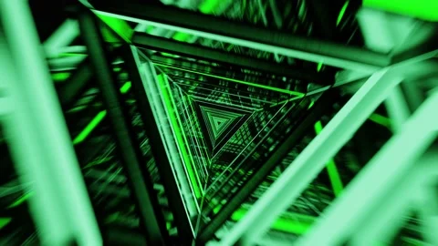 Light green rotated triangle VJ loop background 4K Stock Footage 213051999