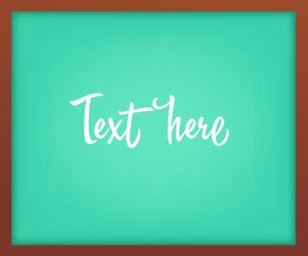 Light Green school chalkboard with frame vector . Template for your design. Stock Illustration