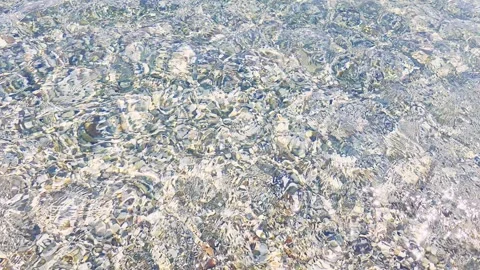 Light green sea water surface with wave motion ripples viewed close to the .. Stock Footage 338133211