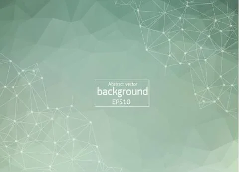 Light green shining triangular background. A sample with polygonal shapes. Th Stock Illustration