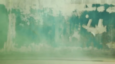 Light green smoke inside an abandoned building. Stock Footage 118242529