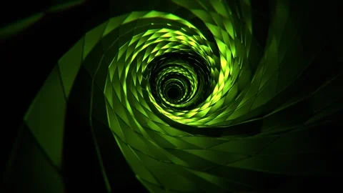 Light Green Spectacular Spiral Sci-Fi Tunnel Background VJ Loop l 4K Stock Footage 295878400