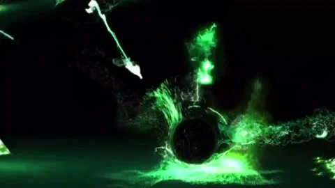 Light green splash on the ball Stock Footage 232335618