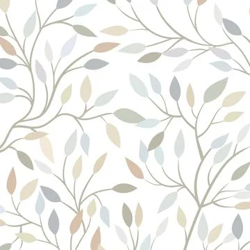 Light green spring leaf pattern. Vector illustration. イラスト素材