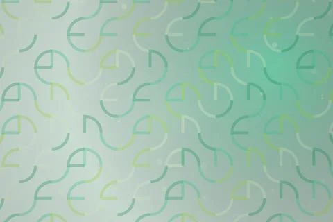 Light green squiggly lines pattern on soft background Stock Illustration