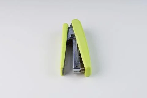 Light green staples Stock Photos