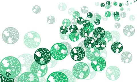 Light green vector abstract backdrop with circle tree. Stock Illustration