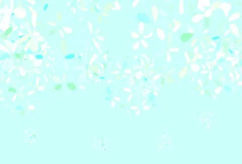 Light Green vector abstract background with leaves. Stock Illustration