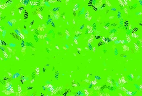 Light Green vector abstract pattern with leaves. Stock Illustration