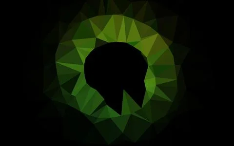 Light Green vector abstract polygonal texture. Stock Illustration