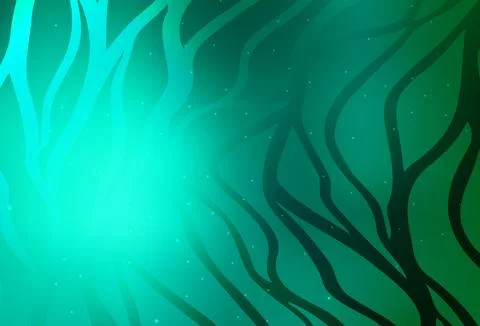 Light Green vector backdrop with bent lines. Stock Illustration