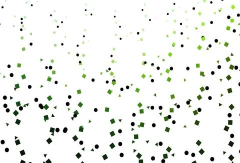 Light Green vector backdrop with lines, circles, rhombus. Stock Illustration
